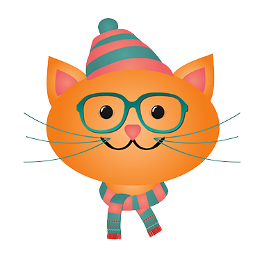 Cat with glasses